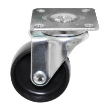 Møbelhjul drejbart med plade sort 50 mm